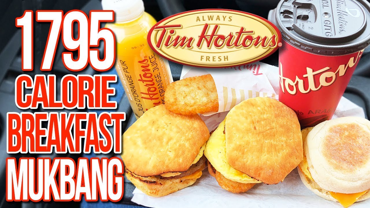 🍳 Tim Hortons Breakfast 🥓 MUKBANG 먹방 | Eating Show