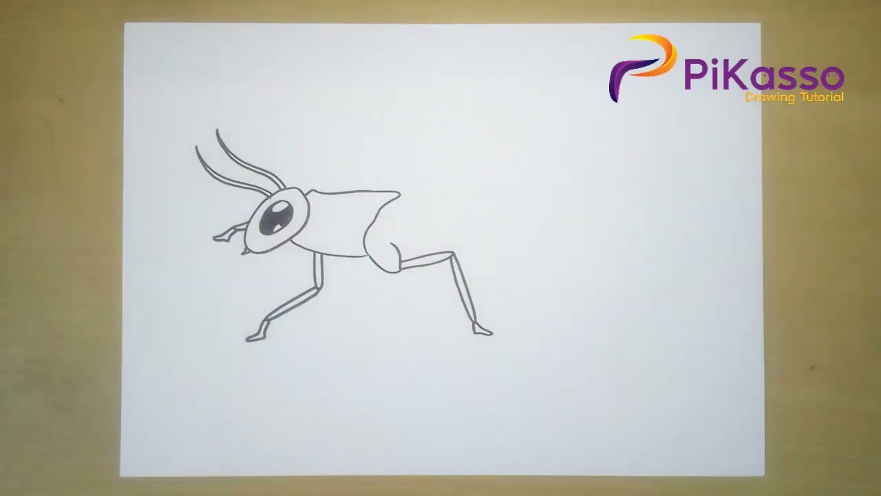 Cricket Insect Easy Drawing Tutorial