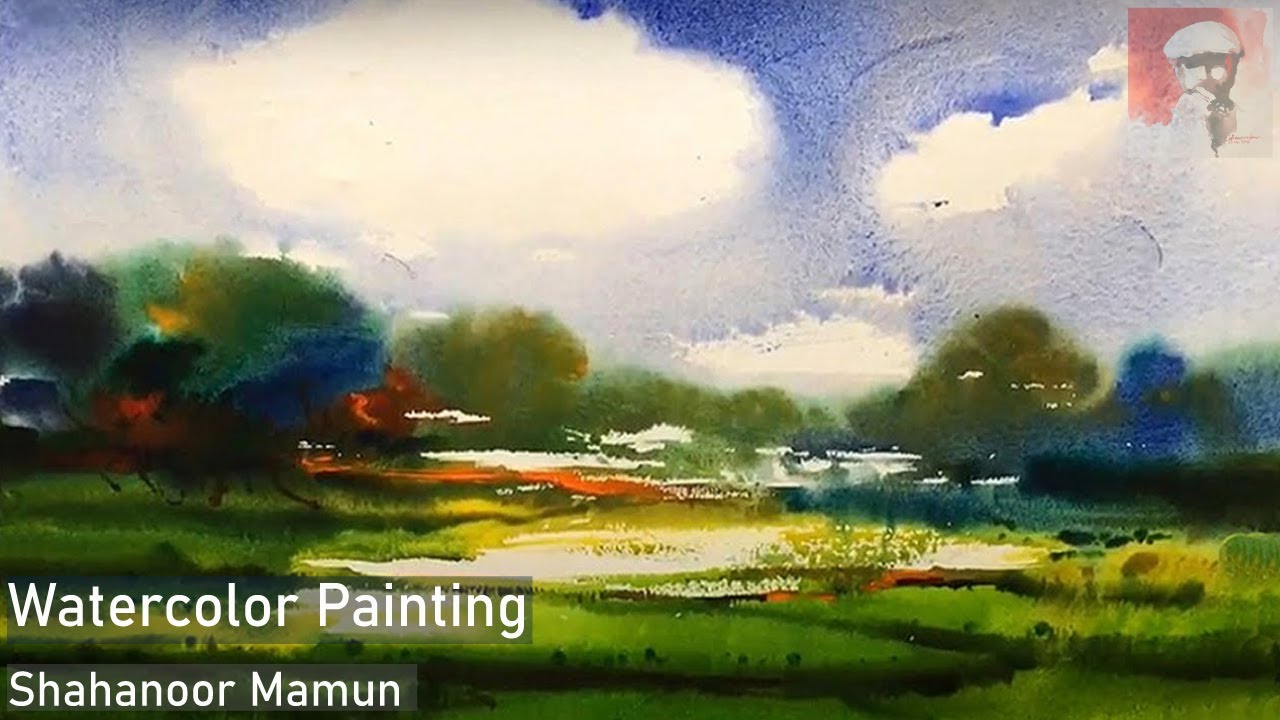 Watercolor Landscape Tutorial & Technique for Beginners | Watercolour Wet On Wet Landscape Painting