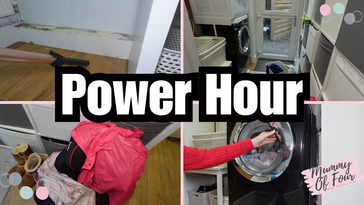 How Much Cleaning Can I Get Done in 1 Hour? Power Hour Speed Clean My Laundry Room With Me