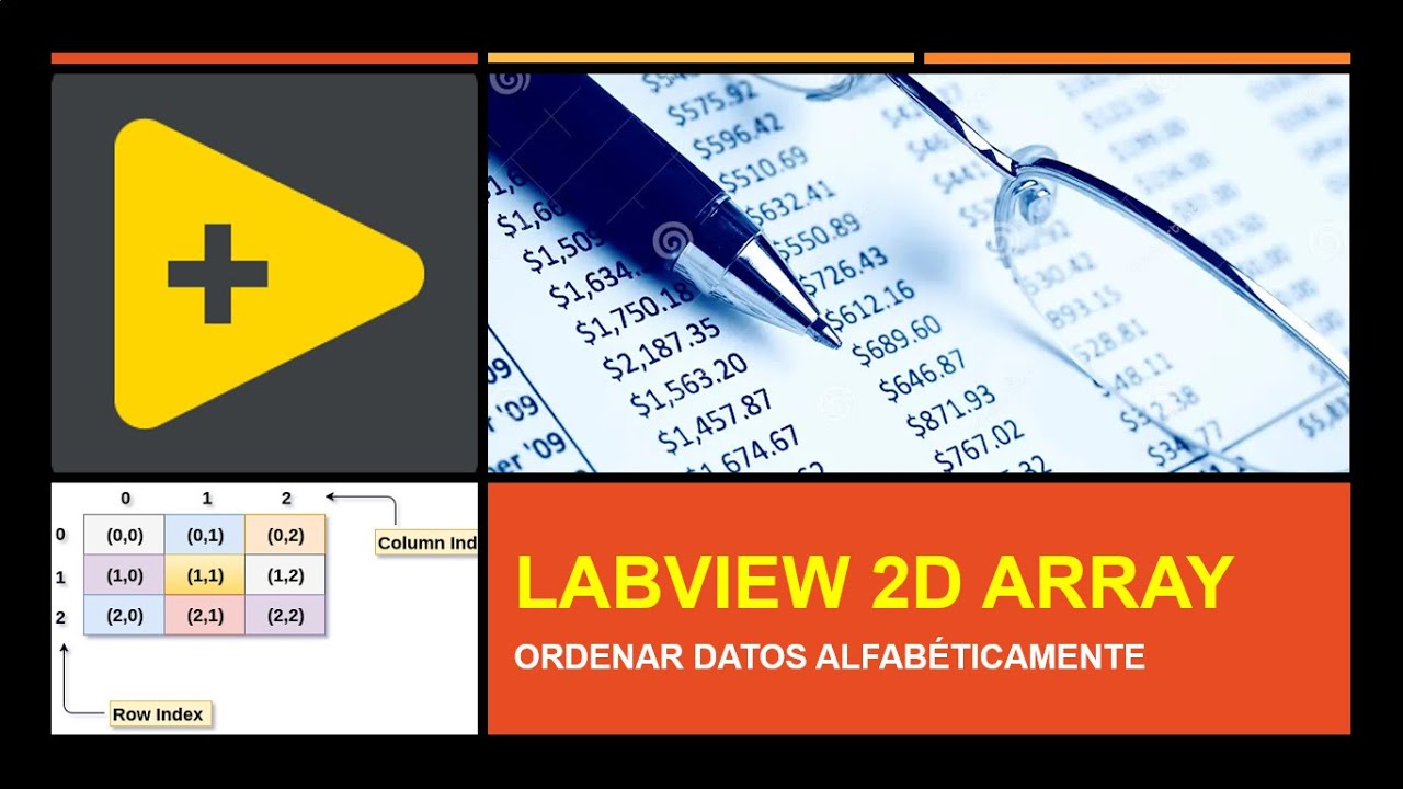 Manejo de LabVIEW: Ordenar array 2D alfabéticamente