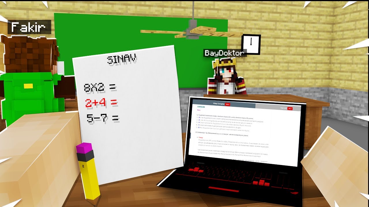 SAKAR SINAVDA KOPYA &Ccedil;EKİYOR !! 😱 - Minecraft