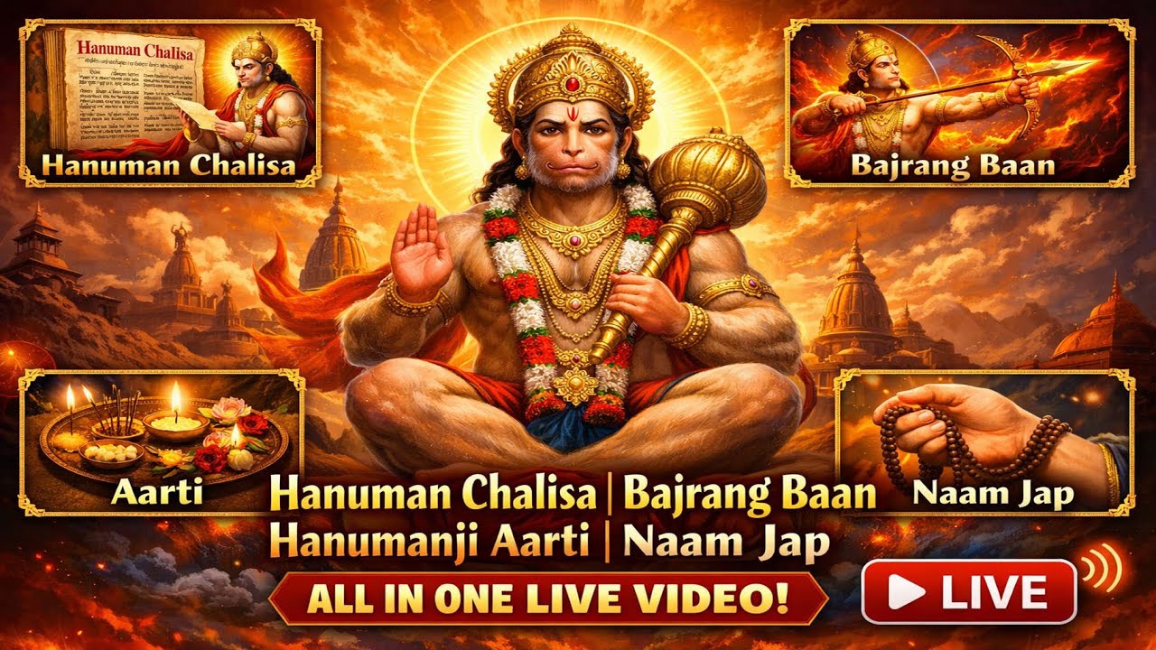 Hanuman Chalisa | Bajrang Baan | Hanuman Aarti | Naam Jap – Powerful Hanuman Bhakti LIVE