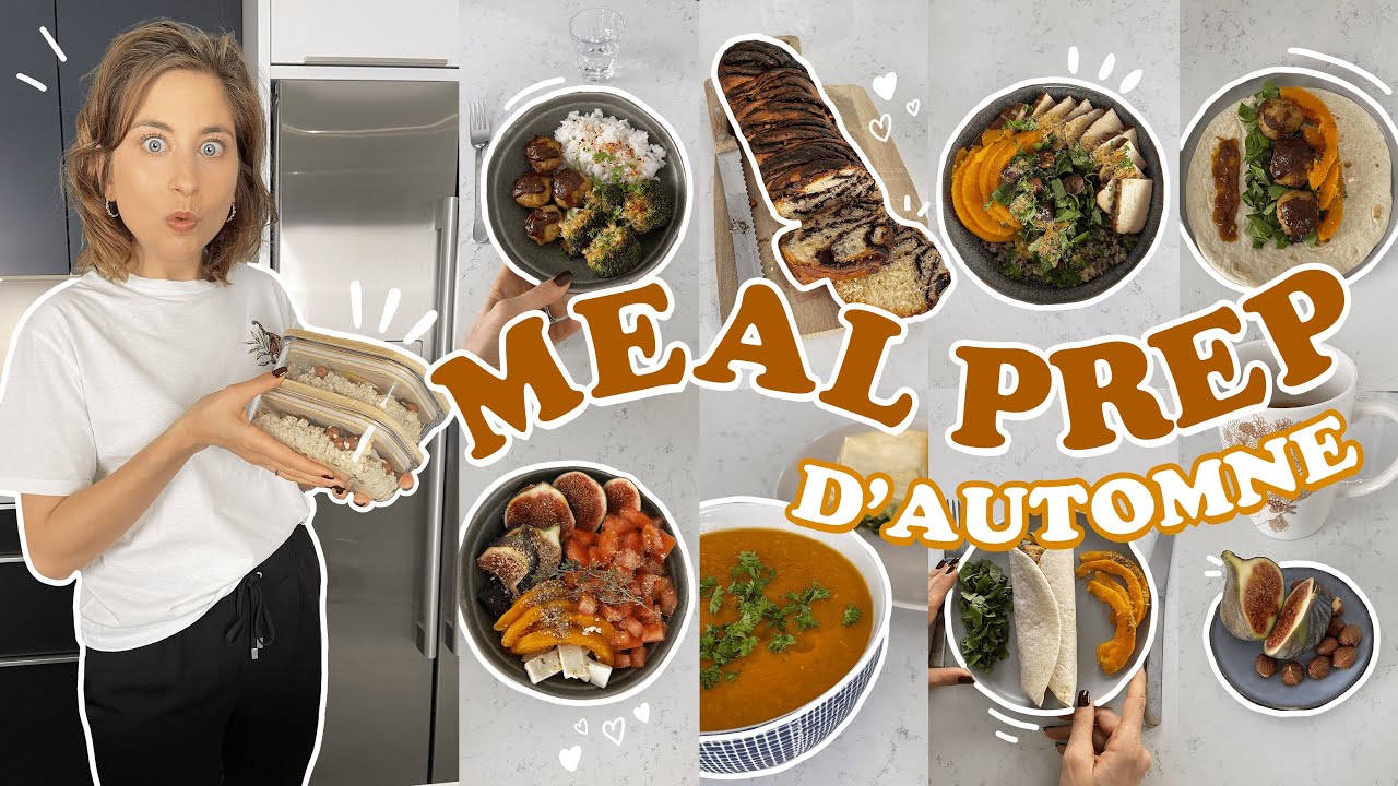 MEAL PREP 1 semaine | menu équilibré : RECETTES FACILES ➕ HEALTHY | 🍁 spécial automne 🍁