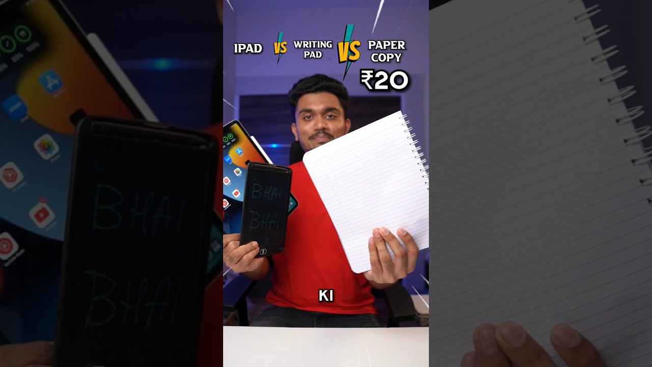 iPad vs Writing Pad vs Paper Copy #shorts
