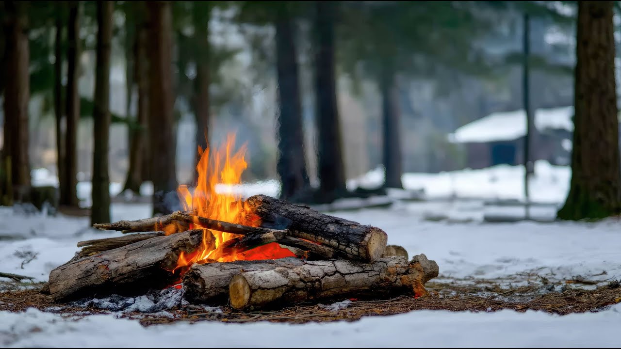 Warm Fire, Cold Night — Relaxing Winter Sounds for Rest
