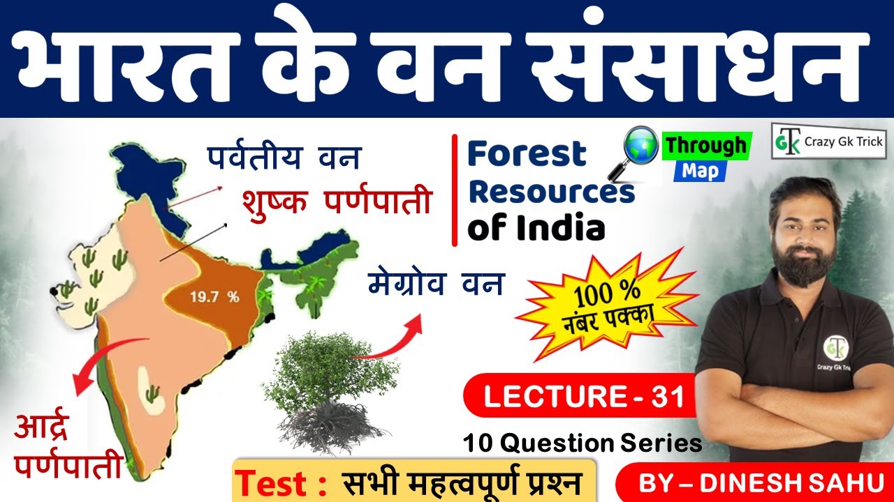 Indian Geography : भारत के वन संसाधन | Forest Resources of India |  #crazygktrick
