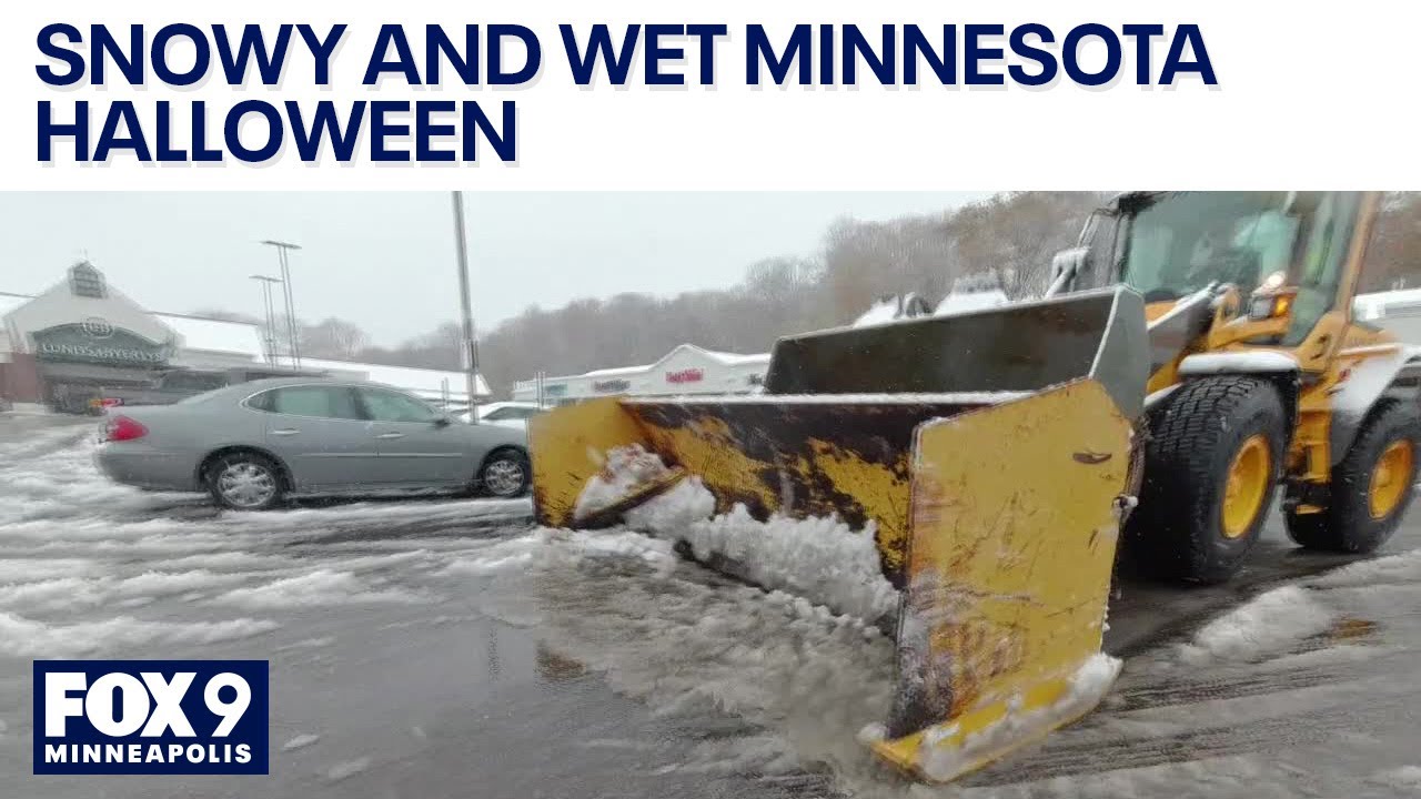 Minnesotans surprised with snow on Halloween
