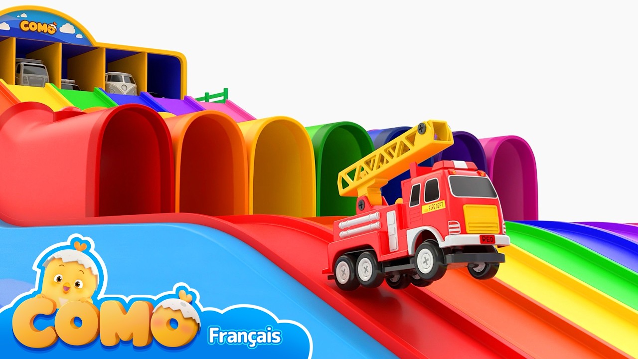 Tour arc-en-ciel! Quelle voiture va descendre? | Jeu pour enfants | Voitures | Que de surprises,Como