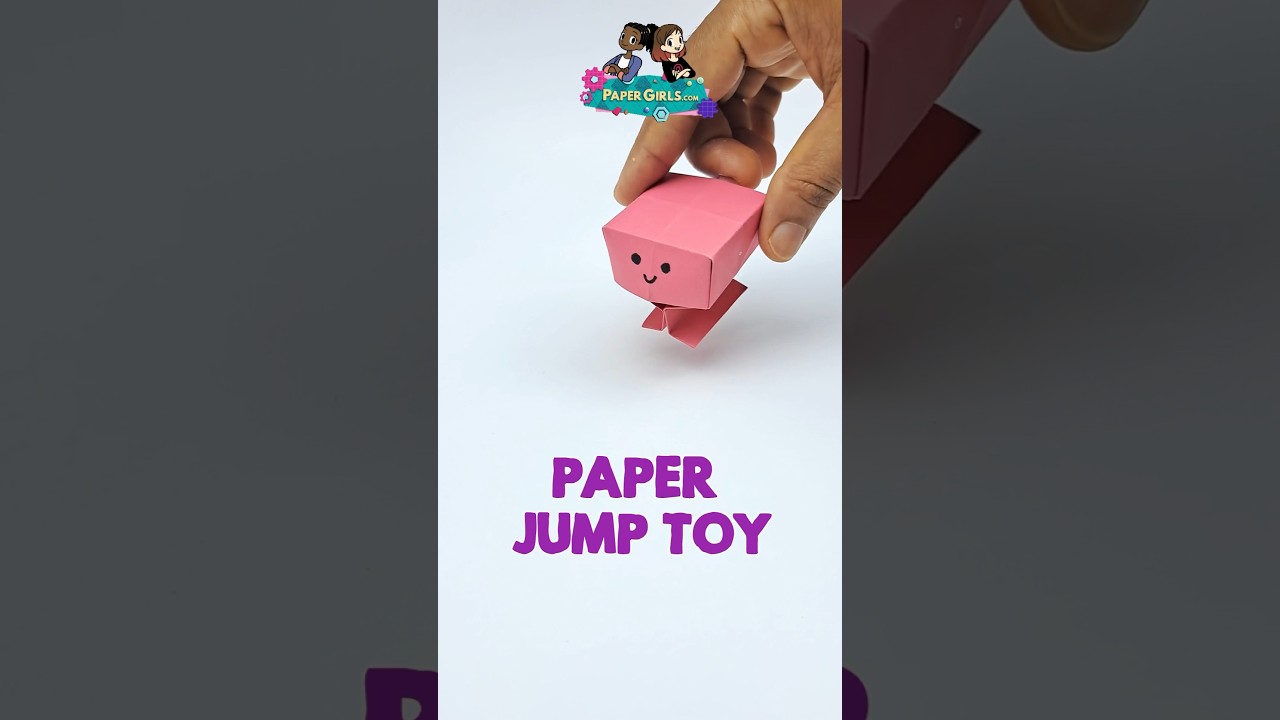 How to make an easy origami jumping toy! #papergirls #origami #papercraft #antistress #kidstoys