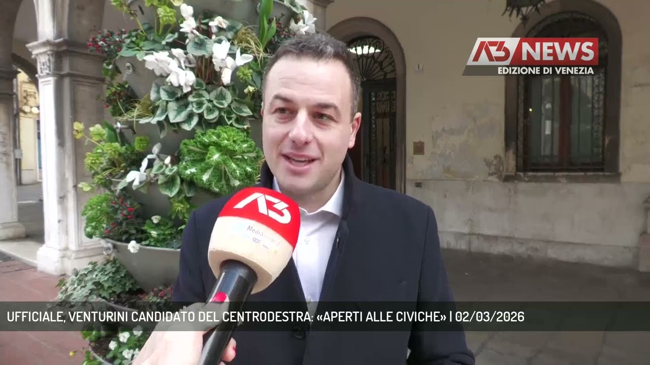 UFFICIALE, VENTURINI CANDIDATO DEL CENTRODESTRA: «APERTI ALLE CIVICHE» | 02/03/2026