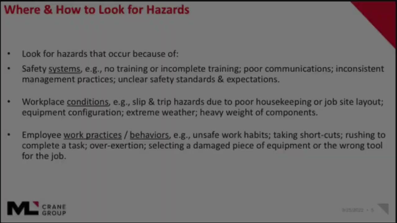 Toolbox Talks: Hazard Recognition￼