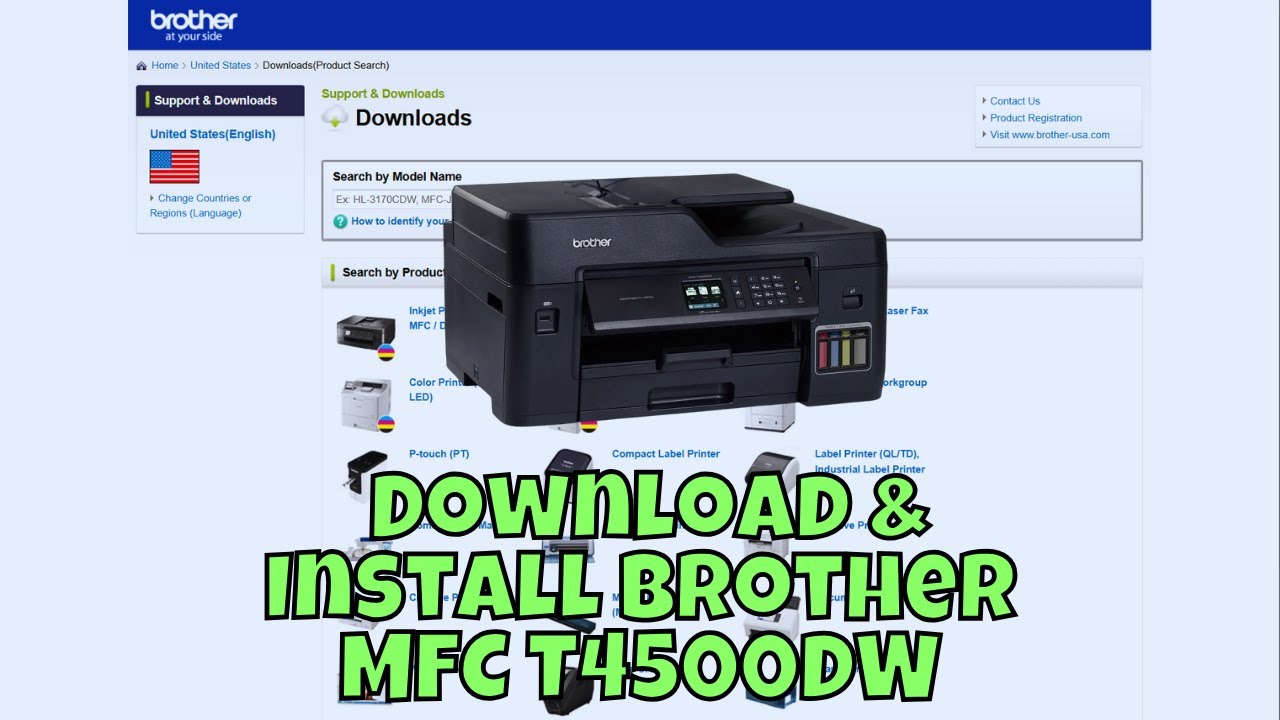 How To Download & Install Brother MFC T4500DW Printer Driver in Windows 10/11