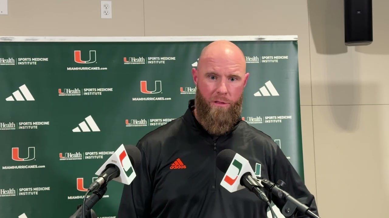 Miami Hurricanes defensive coordinator Corey Hetherman Jan. 13