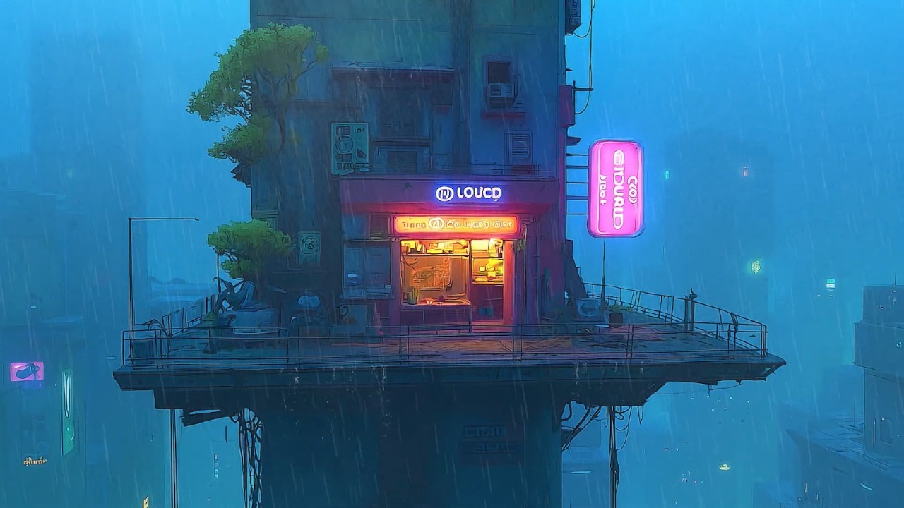 Cloud Skyline City ☁️ Cyberpunk Lo-Fi for Long Study Hours | Music To Coding Focus