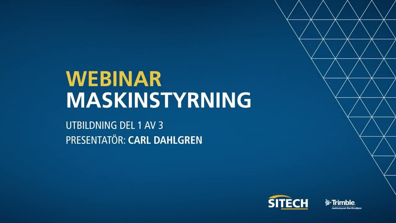 1/3 Webinar Maskinstyrning (MA1022) i tre delar varav detta är första.