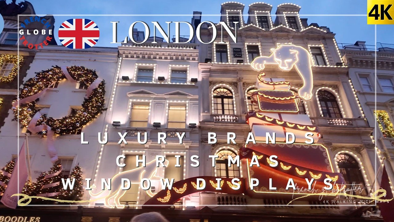 London 2025 Christmas 🇬🇧Luxury Window Displays Walk Tour OLD BOND STREET ➜Dior ➜ Louis Vuitton 4K