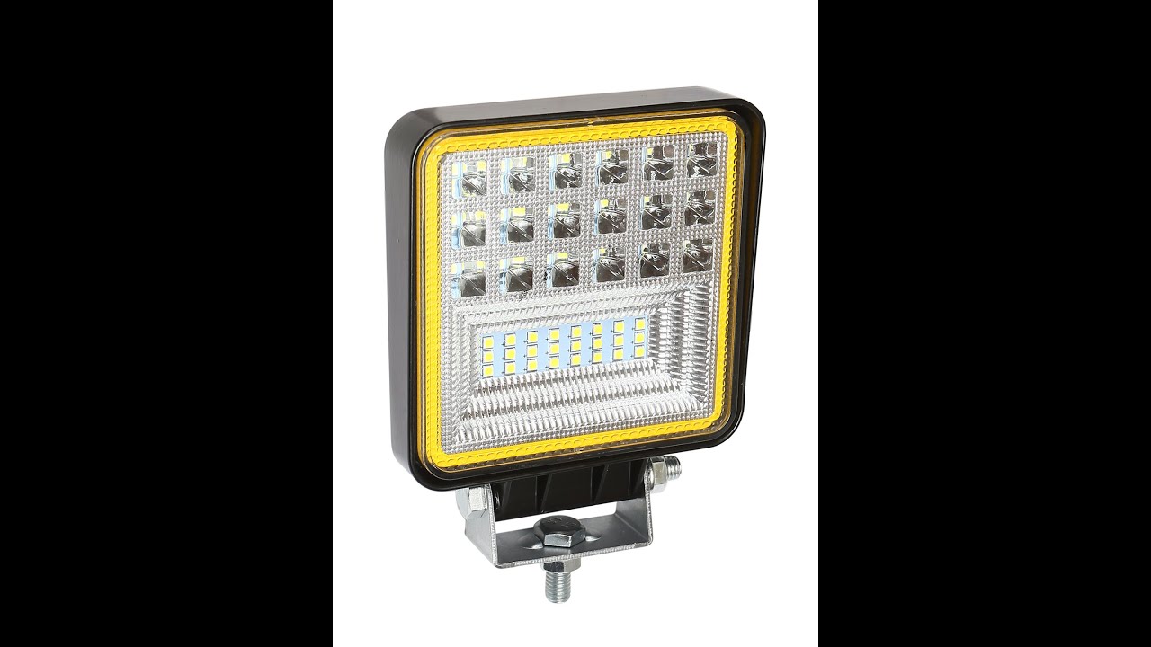 Фара светодиодная 12/27V 126W 42LED с габаритом квадрат(23867)