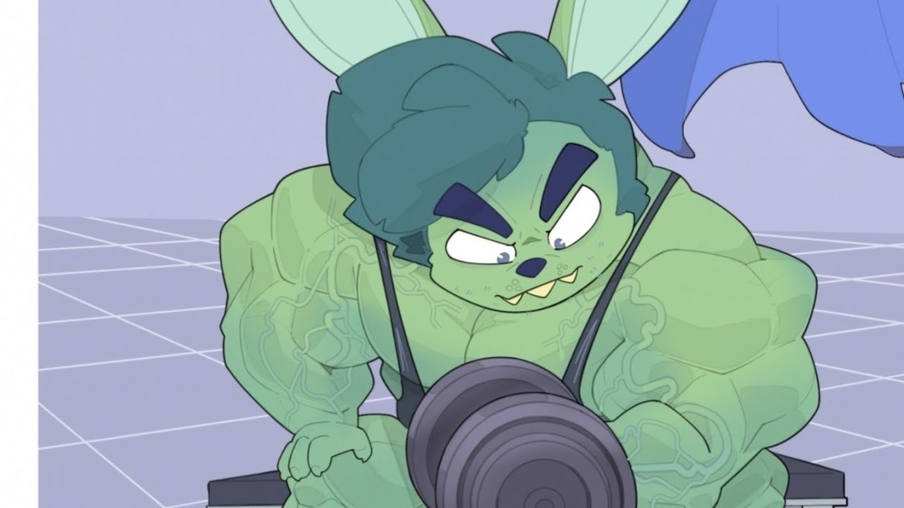 💪 A rabbit's routine. Muscle Growth Animation Full Video💪 #musclegrowth #musclegrowthanimation