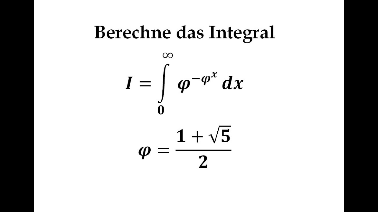 Ein uneigentliches Integral mit dem goldenen Schnitt und der Integralexponentialfunktion