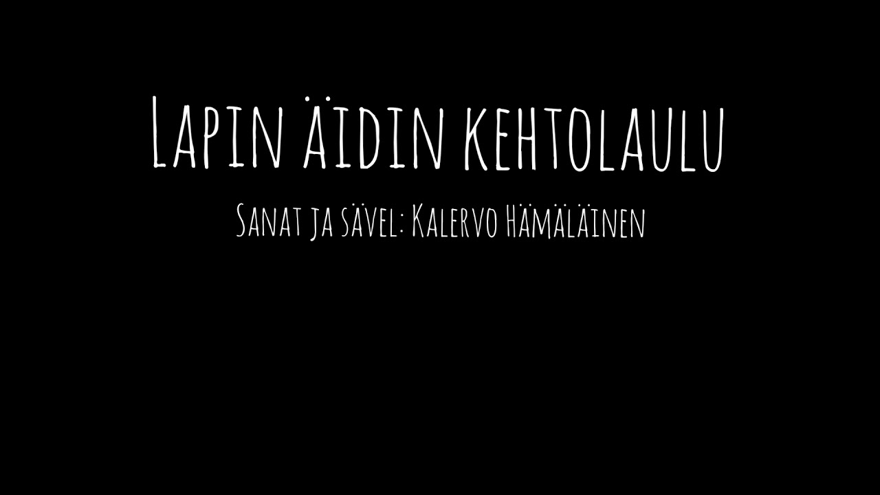Lapin äidin kehtolaulu