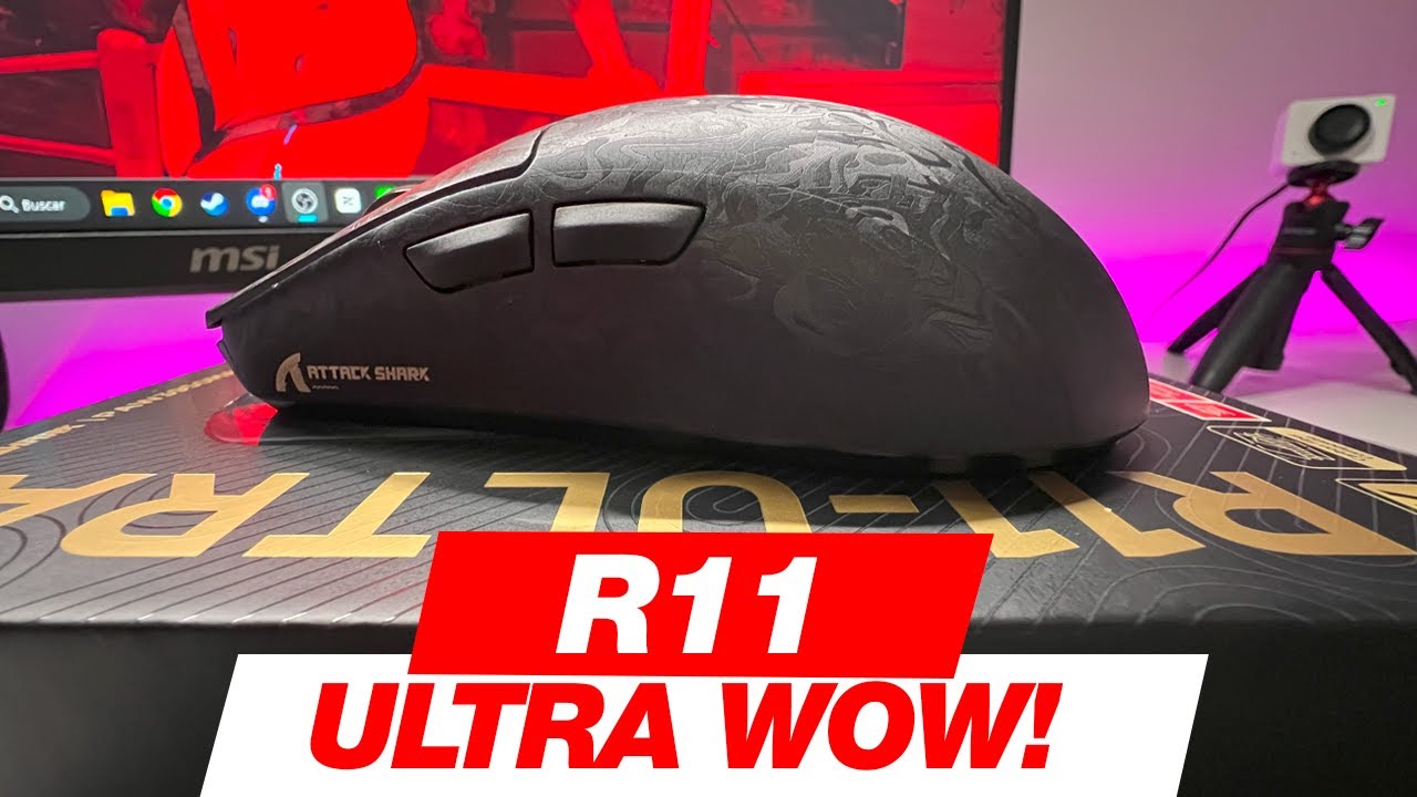 El R11 ULTRA de Attack Shark es MARAVILLOSO *FIBRA DE CARBONO*