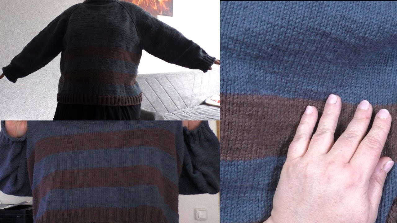 Strickanleitung: Einfacher Herrenpulli OHNE Rechnen – So einfach geht RVO! / Kragen + Oberkörper