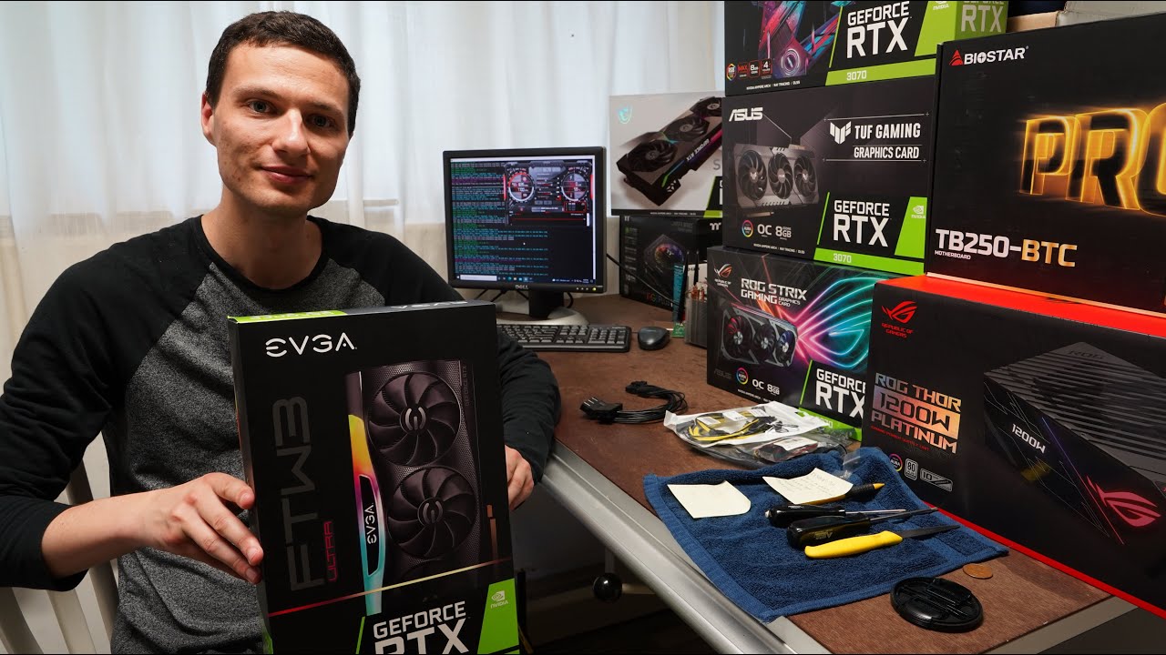 4 X Nvidia RTX 3070 & 1 X Nvidia RTX 3090 Mining Rig Build | 361 MH/s at 990 Watts