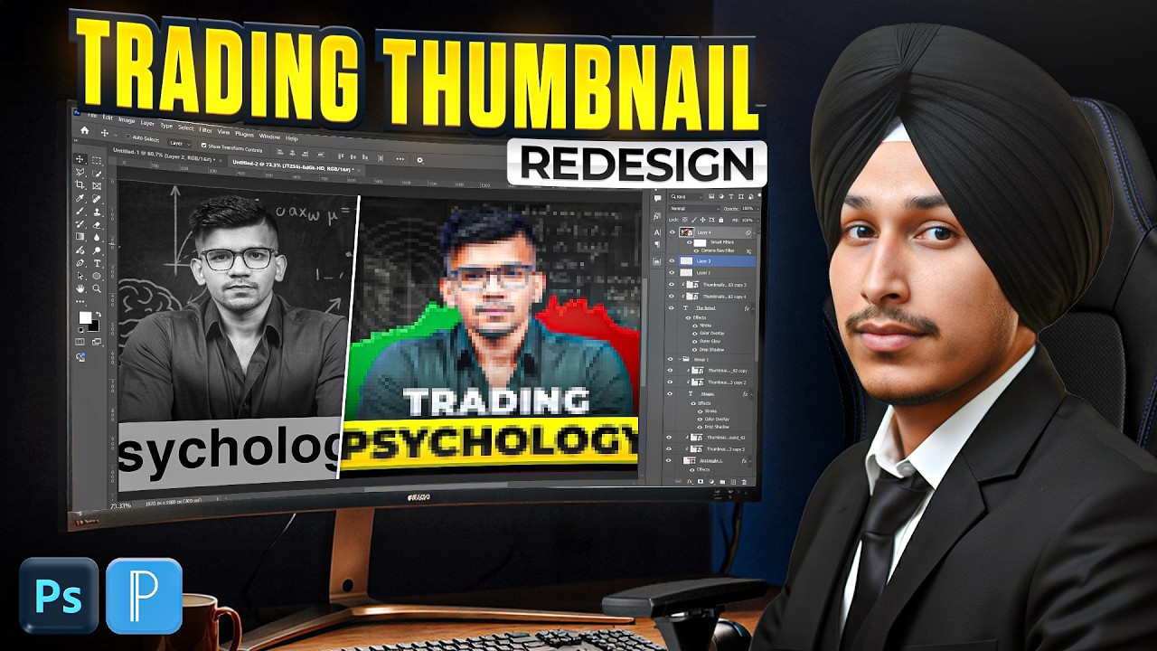 Trading Thumbnail Design Tutorial | Fix Low CTR Thumbnails | Redesigned Thumbnail @UmarPunjabi-v8m