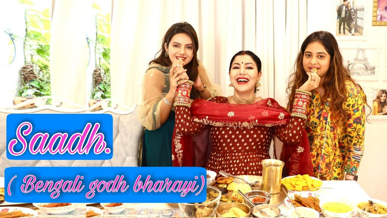 My simple saadh | Bengali baby shower | maa ne kiya sab  | HINDI | WITH ENGLISH SUBTITLES Debina D |