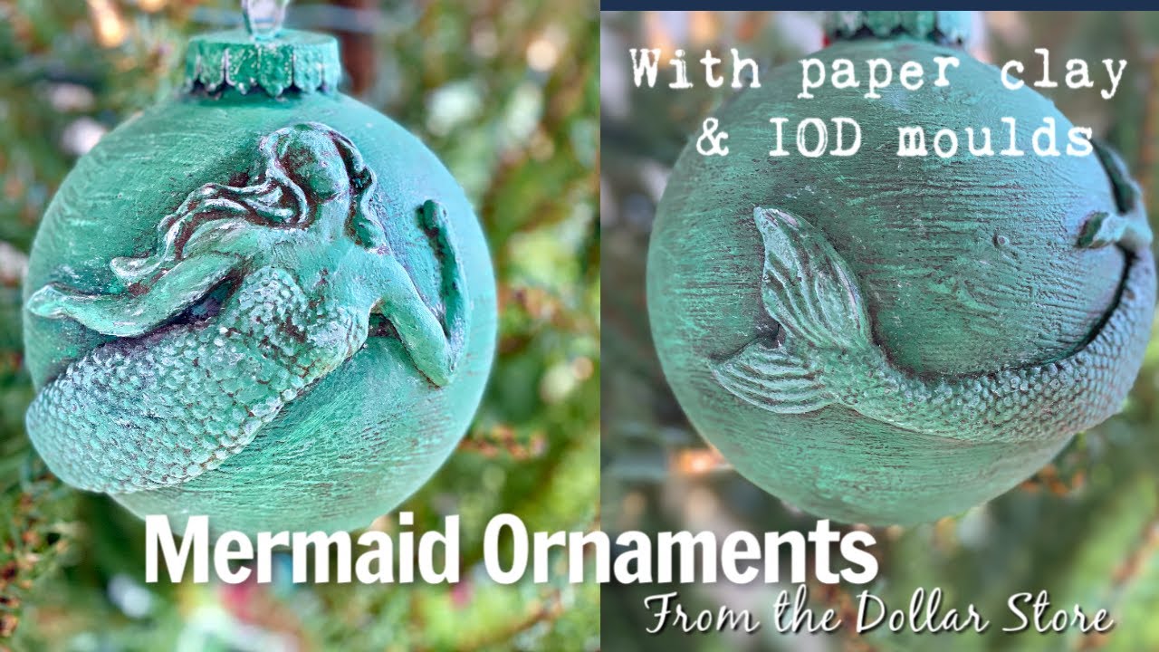 Mermaid Ornament Makeover from the Dollar Store! Trash to Treasure