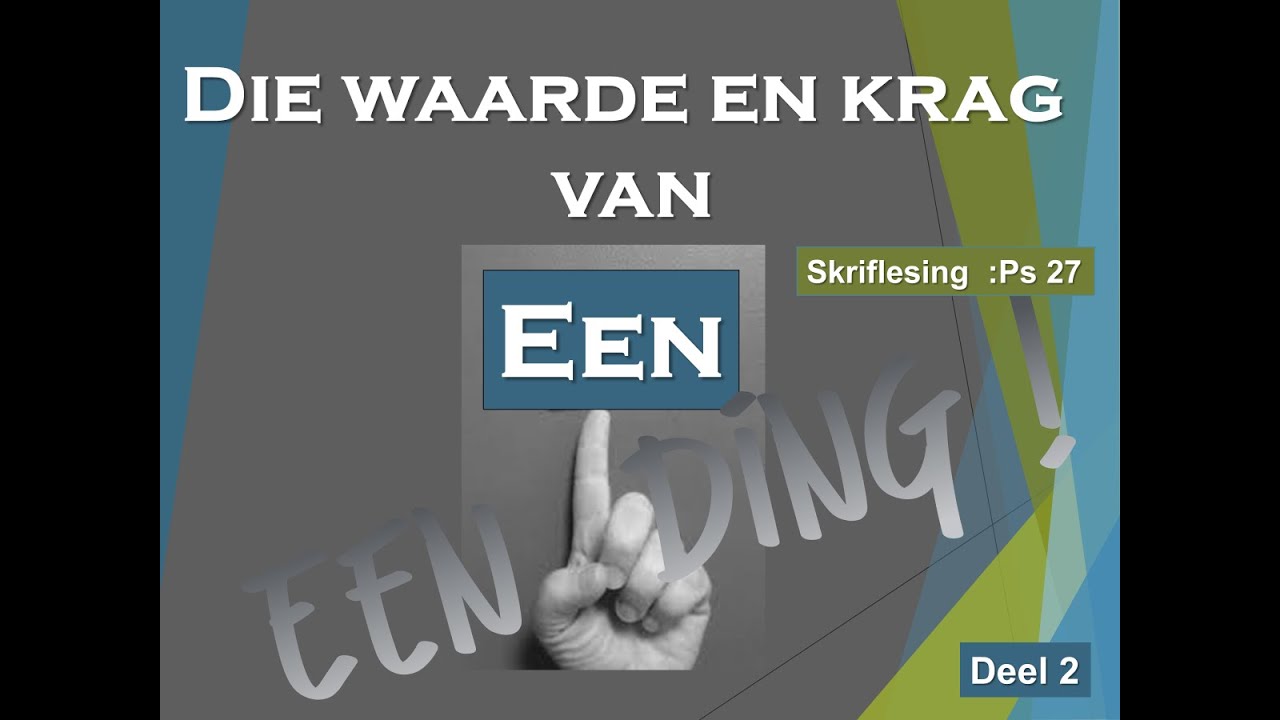 Krag en waarde van 1 deel 2