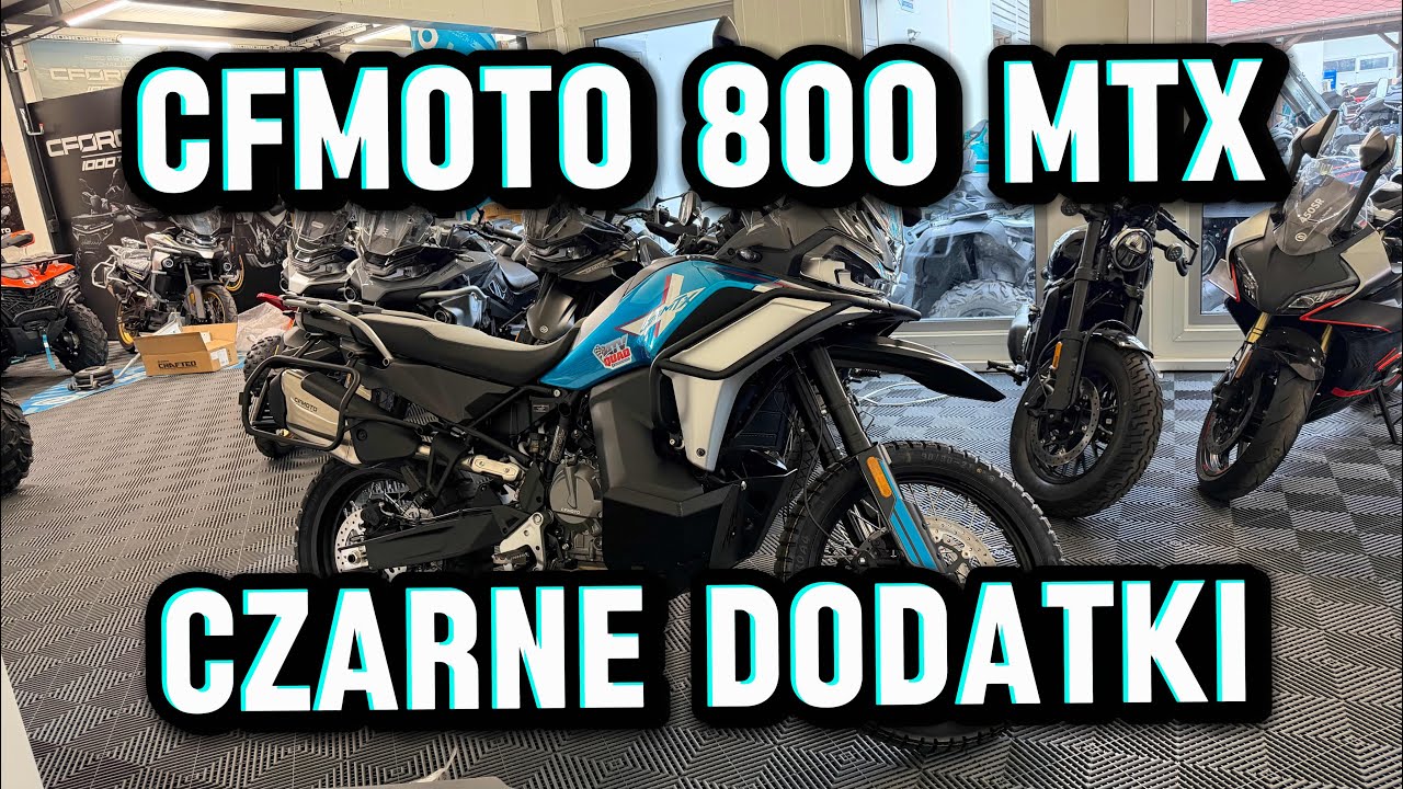 Motocykl CFMOTO 800 MTX czarne gmole MT-X 800mtx cf moto osłona aluminiowa stelaże pod kufry 