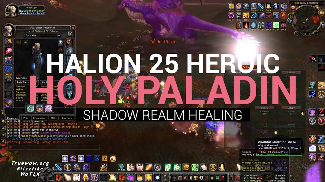 Shadow Realm Healing | Halion 25 Heroic | Holy Paladin | PvE WoTLK | Ruby Sanctum 25 Heroic