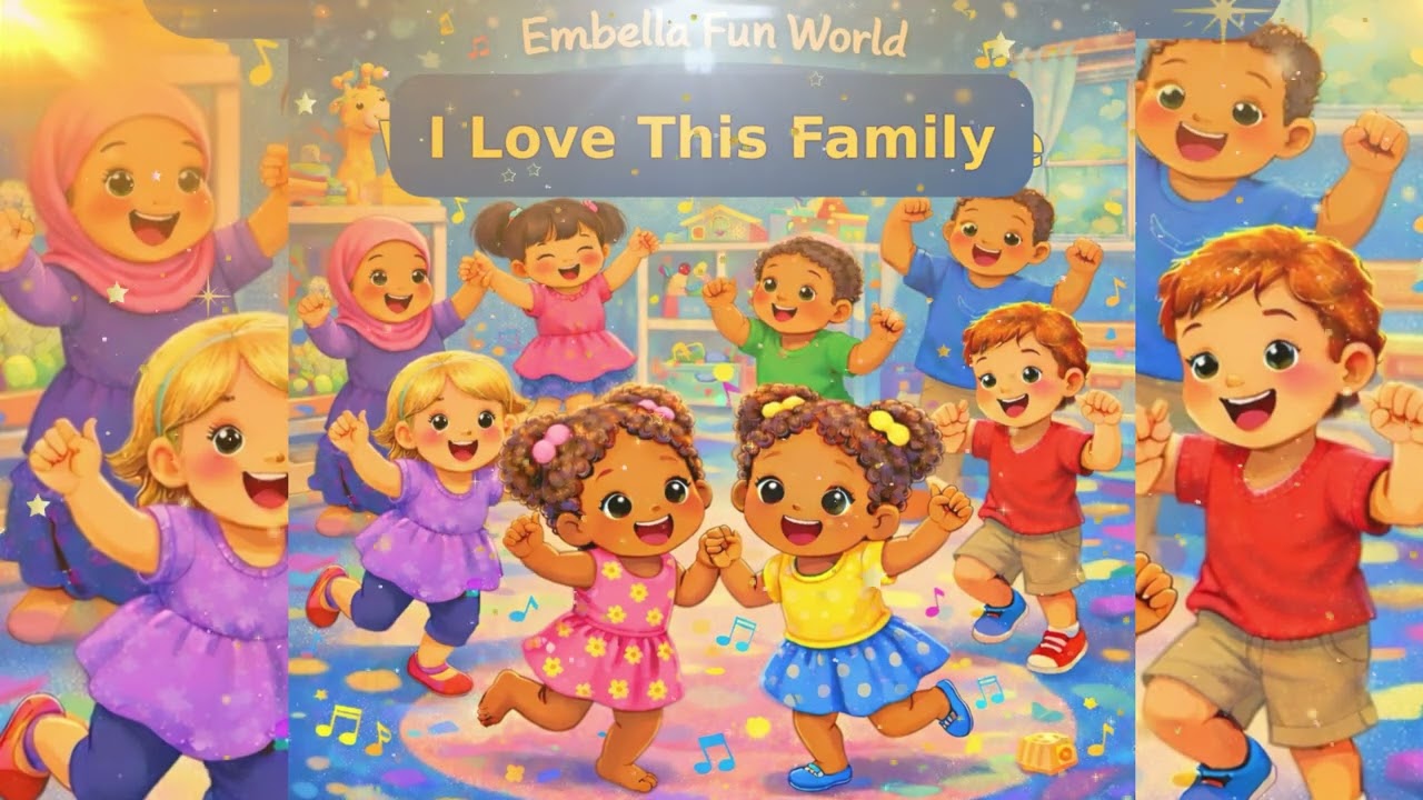 Happy Song for Kids 🌈 | I Love This Family! | Embella Fun World