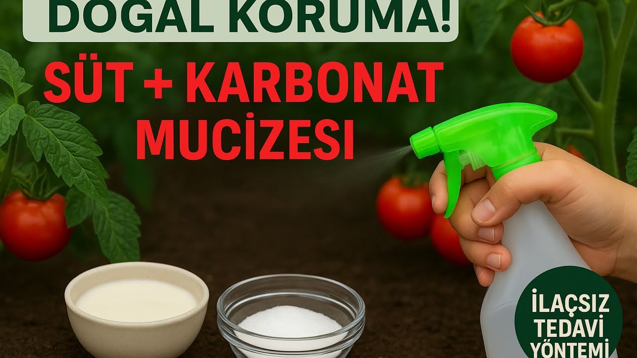 Domateslerde Mantar Hastalıklarına Karşı Doğal Koruma S&uuml;t Ve Karbonat Mucizesi🍅İla&ccedil;sız Doğal Tedavim