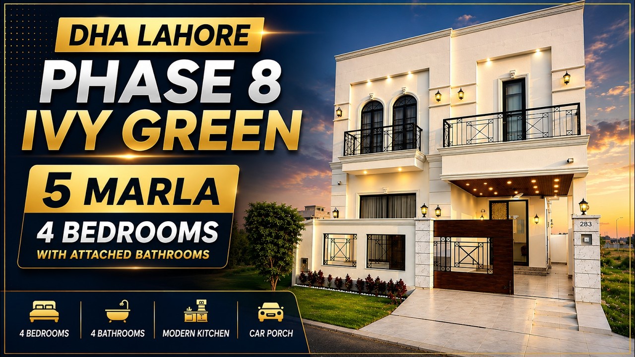DHA Lahore Phase 8 IVY Green 5 Marla Owner Built Luxury House For Sale Brand New House Tour