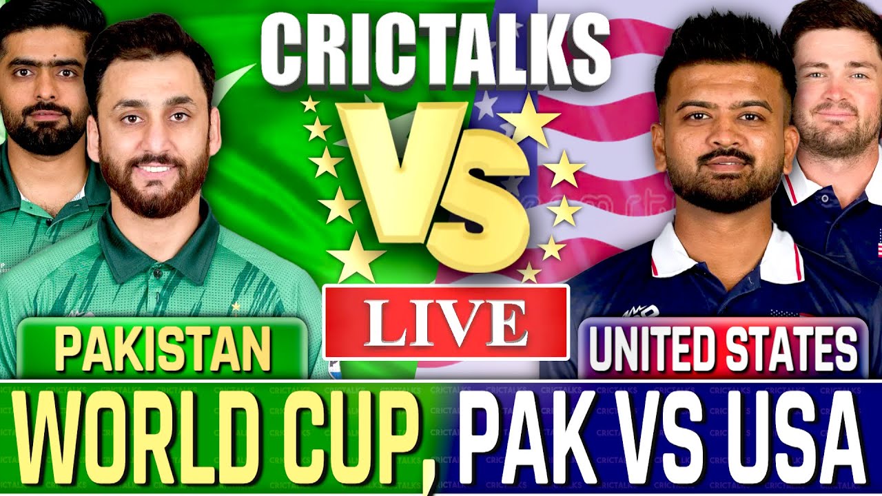🔴 Pakistan v United States, Live Cricket, World Cup 1st Innings Live Match Today Scores Commentary