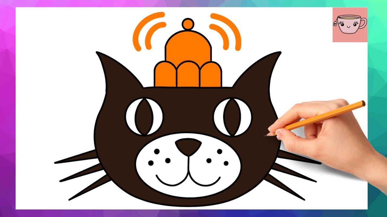 Как нарисовать логотип Jelly Cat | Милое и простое пошаговое руководство по рисованию