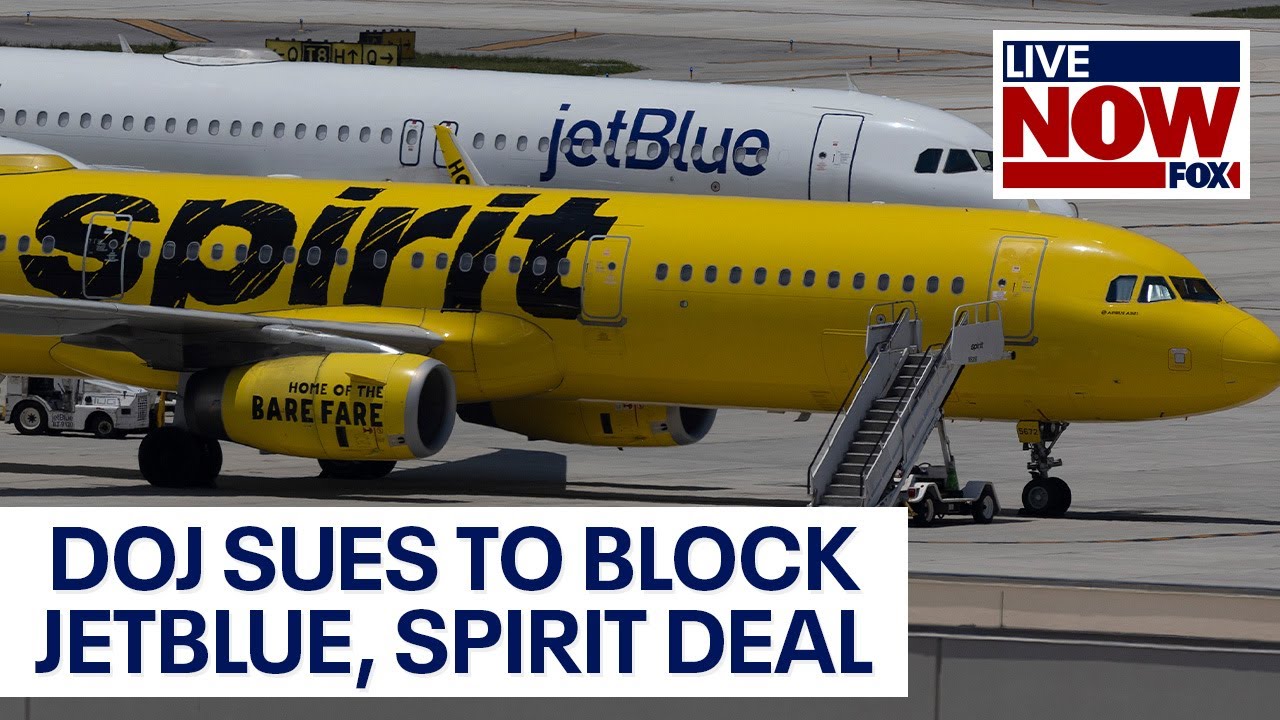 JetBlue - Spirit merger facing antitrust lawsuit by DOJ | LiveNOW from FOX