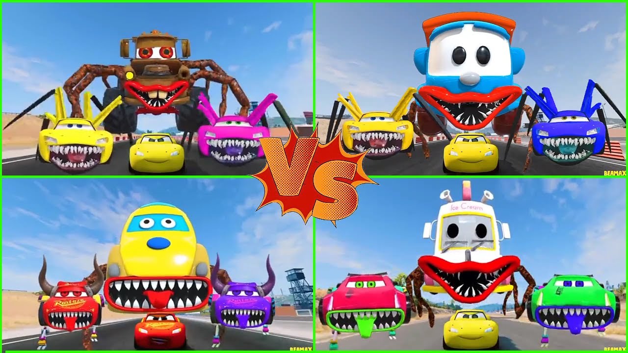 ULTIMATE CAR BATTLE! 🚗🔥 McQueen Eater vs Mega Monster Trucks | GTA 5 FIGHT