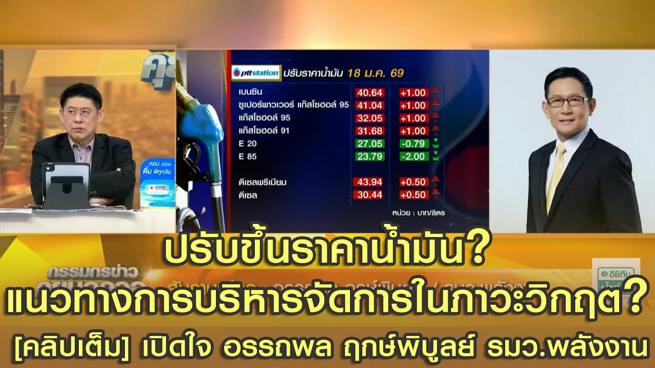 [คลิปเต็ม] แนวทางการบริหารจัดการน้ำมันในภาวะวิกฤต? เปิดใจ อรรถพล ฤกษ์พิบูลย์ รมว.พลังงาน