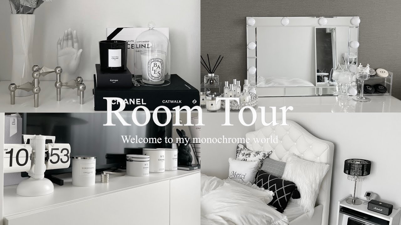 〖Room Tour〗モノトーンインテリア｜一人暮らし｜大学生のお部屋紹介