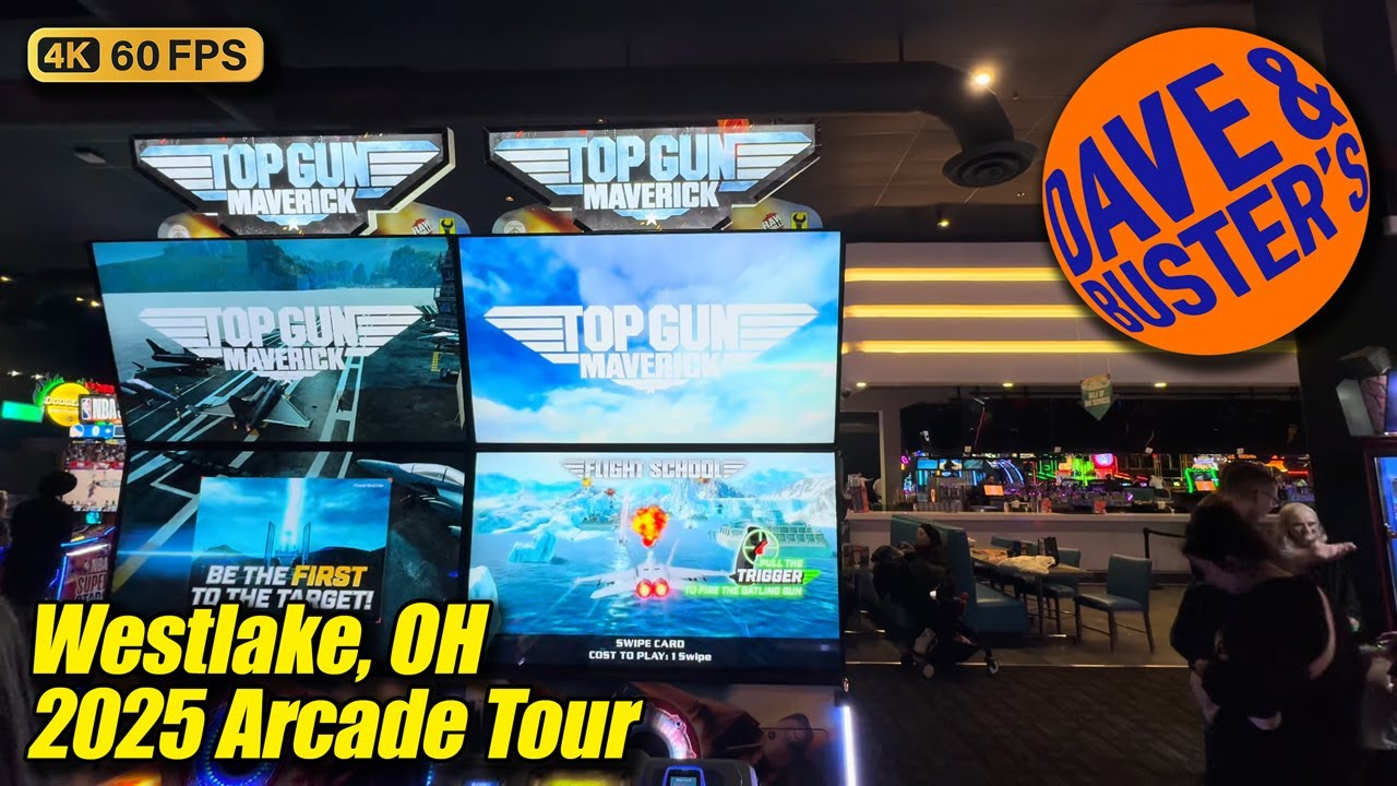 BRAND NEW GAMES! Dave & Buster's arcade tour (Westlake OH), new April 2025 full 4K walkthrough