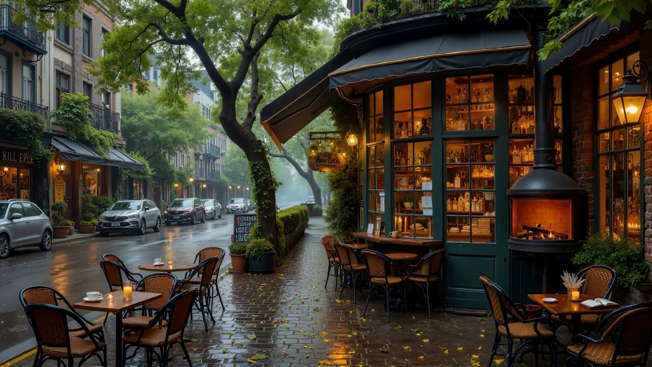 Happy & Cozy Morning Jazz ☕ Spring Outdoor Café Street | Relaxing Jazz for Calm & Positive Vibes 🌸28