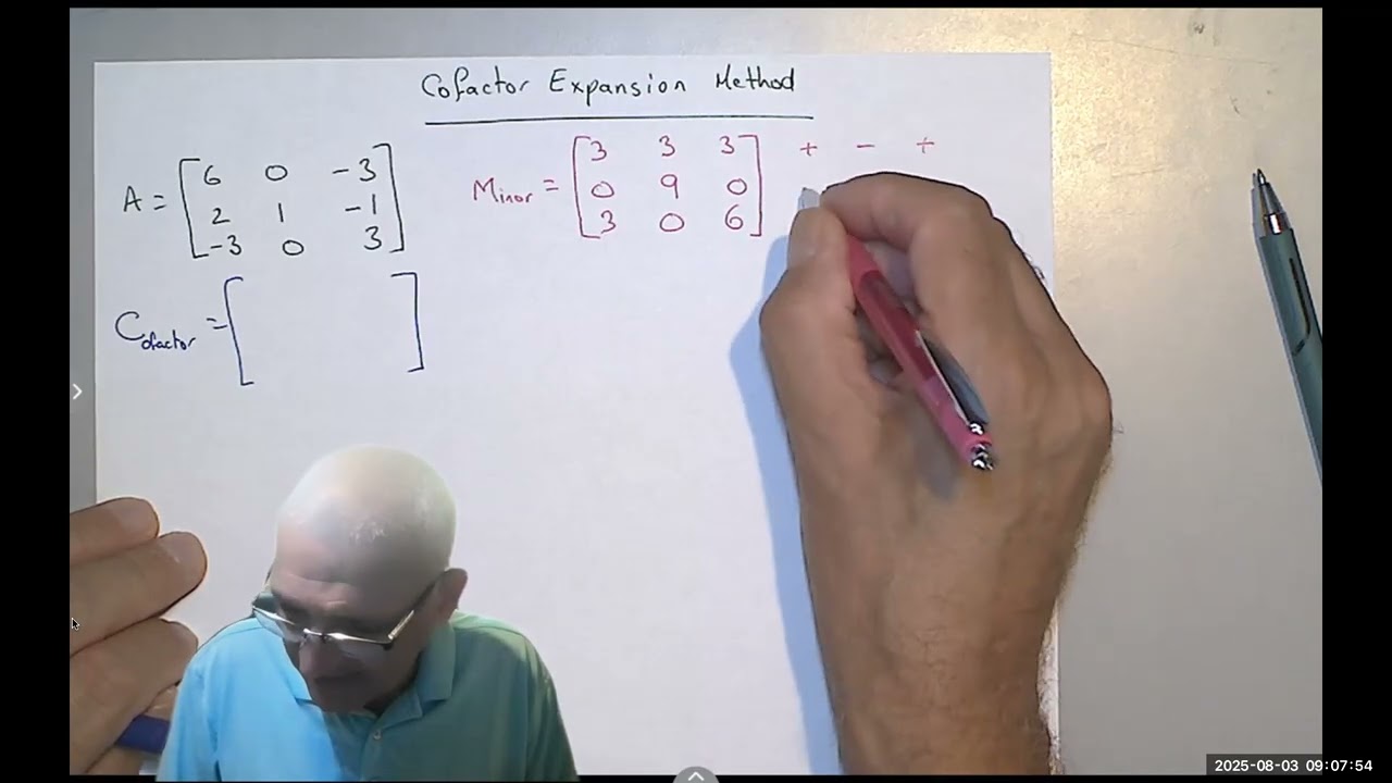 Determinant of a Matrix | Cofactor Expansion Method Explained with Examples