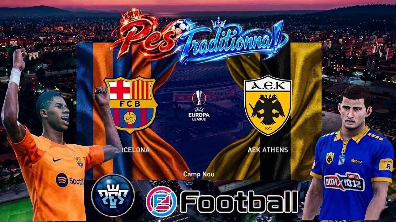 PES 2021 | Camp Nou | UEFA Europa League | BARCELONA & AEK ATHENS: Beautiful and captivating 
