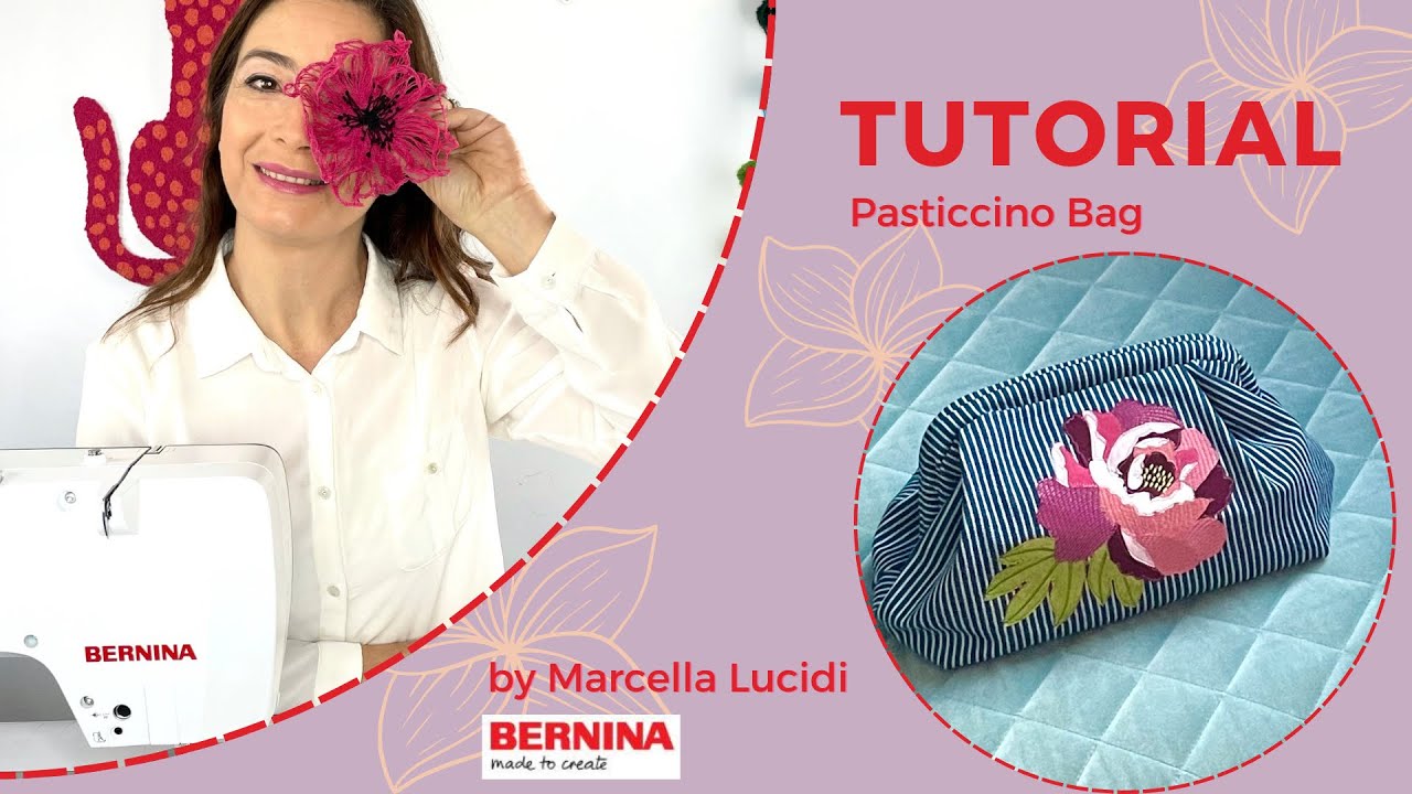 Borsa pasticcino con rosa collage