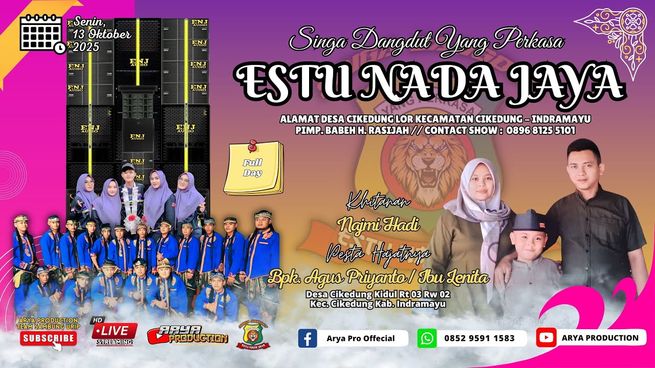 🔴 📡 LIVE STREAMING ❗ SINGA DANGDUT ESTU NADA JAYA ❗ SENIN, 13 OKTOBER 2025 ❗ CIKEDUNG KIDUL