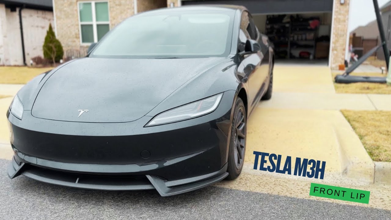 Sporty Front Lip Spoiler for Tesla Model 3 Highland 2024+ | Aggressive Style & Bumper Protection